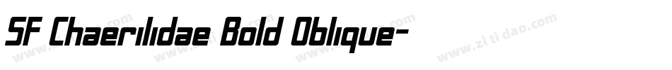 SF Chaerilidae Bold Oblique字体转换
